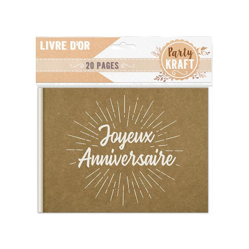 Livre d'or kraft anniversaire Livre d'or kraft anniversaire