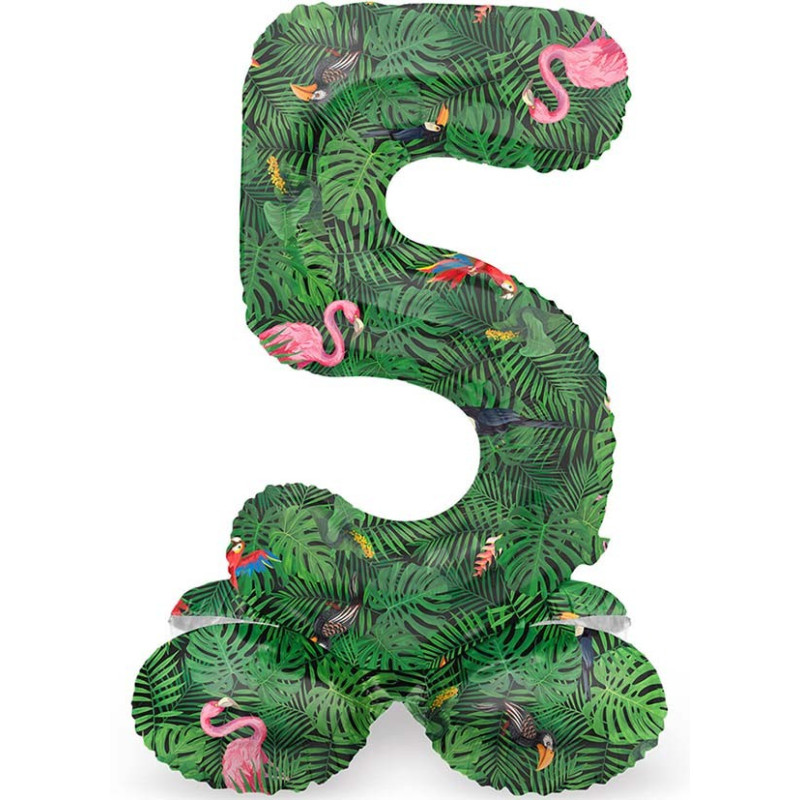 Ballon chiffre 5 tropical