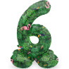 Ballon chiffre 6 thème tropical Ballon chiffre 6 thème tropical