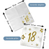 Serviette anniversaire 18 ans