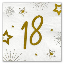 Serviette papier 18 ans anniversaire Serviette papier 18 ans anniversaire