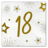 Serviette papier 18 ans anniversaire