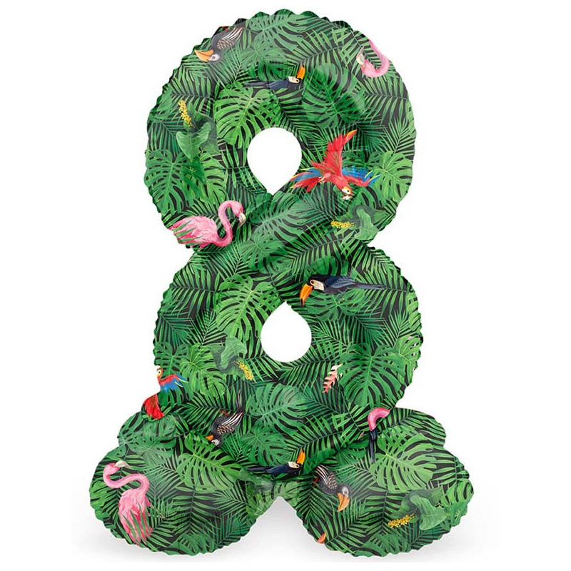 Ballon chiffre 8 tropical