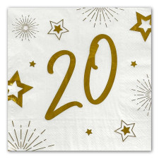 Serviette papier 20 ans anniversaire