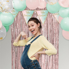 Rideau rose gold décoration Gender Reveal Rideau rose gold décoration Gender Reveal