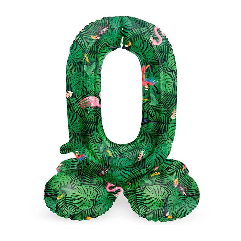 Ballon chiffre 0 tropical