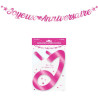 Guirlande anniversaire rose de 6 mètres Guirlande anniversaire rose de 6 mètres