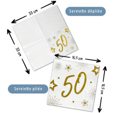 Serviette anniversaire 50 ans