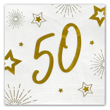Serviette papier 50 ans anniversaire