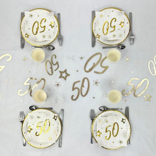 Décoration table anniversaire 50 ans