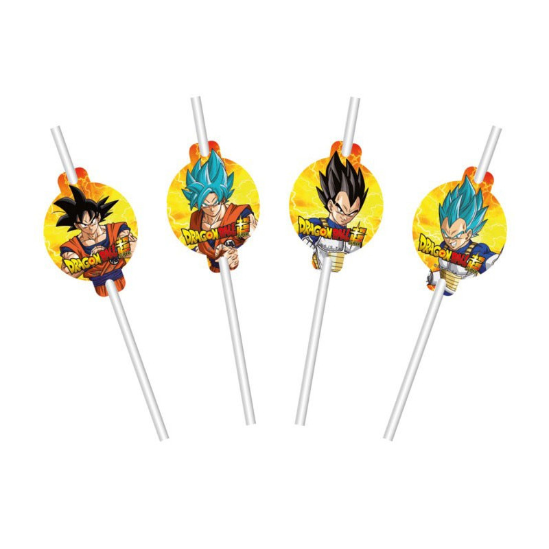 Paille Dragon Ball Z anniversaire en papier