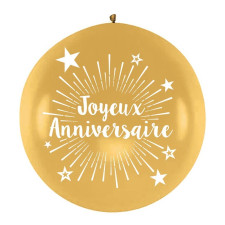 Ballon géant anniversaire or