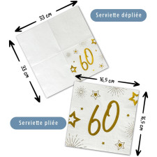 Serviette anniversaire 60 ans