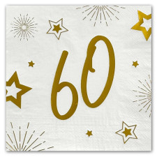 Serviette papier 60 ans anniversaire