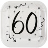 Assiettes de table en carton 60 ans