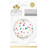 Ballon géant avec confettis multicolore