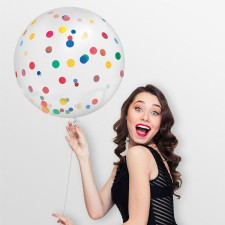 Ballon géant confettis colorés