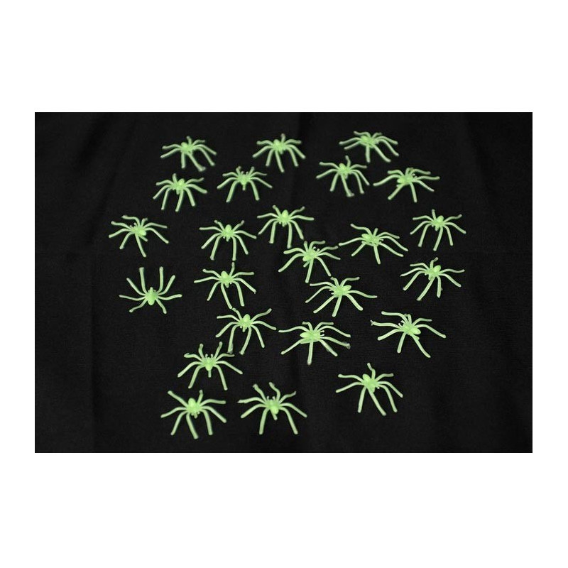 Araignées phosphorescentes pour décoration Halloween