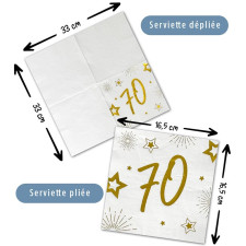 Serviette anniversaire 70 ans