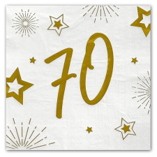Serviette papier 70 ans anniversaire