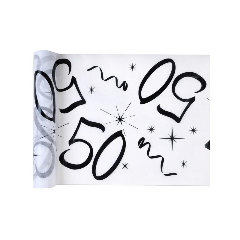 Chemin de table 50 ans pour anniversaire