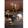 Tête de mort or pour décoration table Halloween
