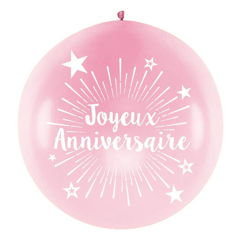 Ballon géant anniversaire rose Ballon géant anniversaire rose