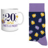Chaussettes 20 ans avec mug cadeau anniversaire