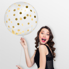 Ballon confettis or géant