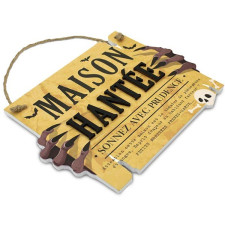 Plaque de porte maison hantée