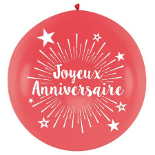 Ballon géant anniversaire rouge