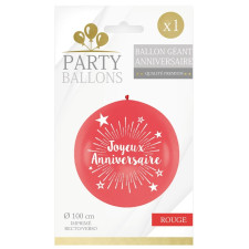 Ballon joyeux anniversaire rouge géant