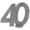 Décoration argent pour table d'anniversaire 40 ans Décoration argent pour table d'anniversaire 40 ans