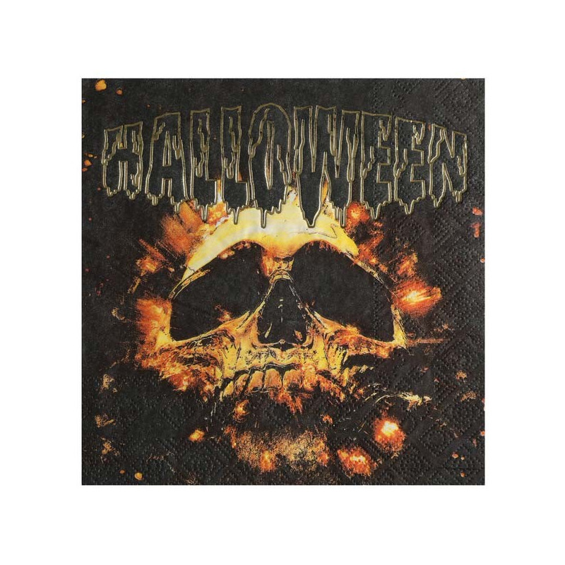 Serviette papier Halloween crâne