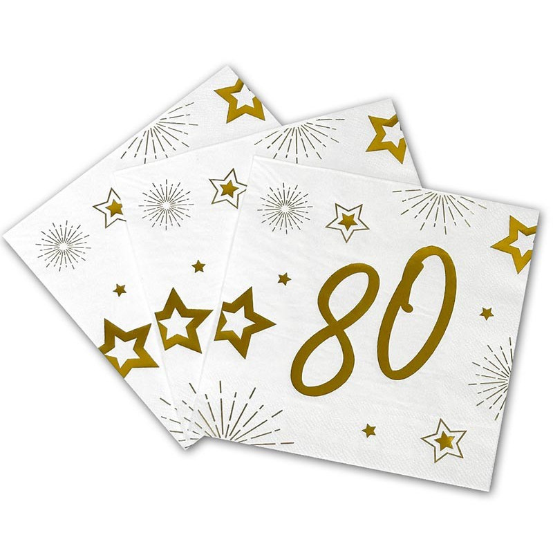 Serviette 80 ans Serviette 80 ans