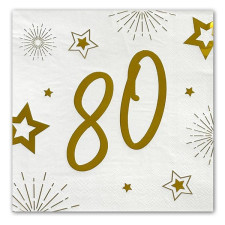 Serviette papier 80 ans anniversaire Serviette papier 80 ans anniversaire