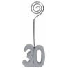 Marque-place argent 30 ans anniversaire