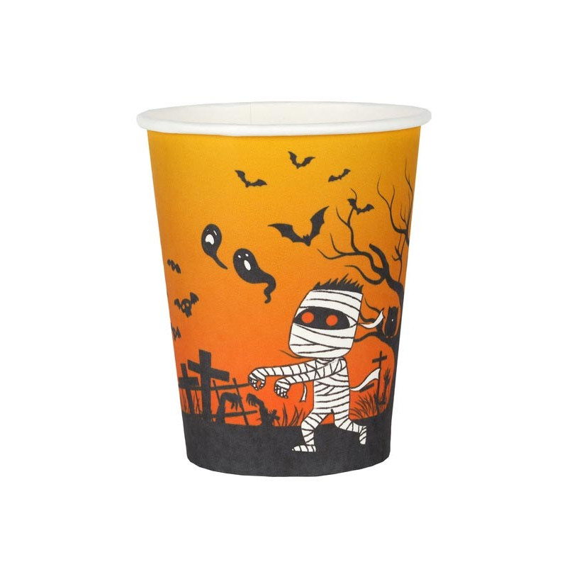 Gobelets maison hantée Halloween en carton Gobelets maison hantée Halloween en carton