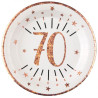 Assiette 70 ans anniversaire rose gold Assiette 70 ans anniversaire rose gold