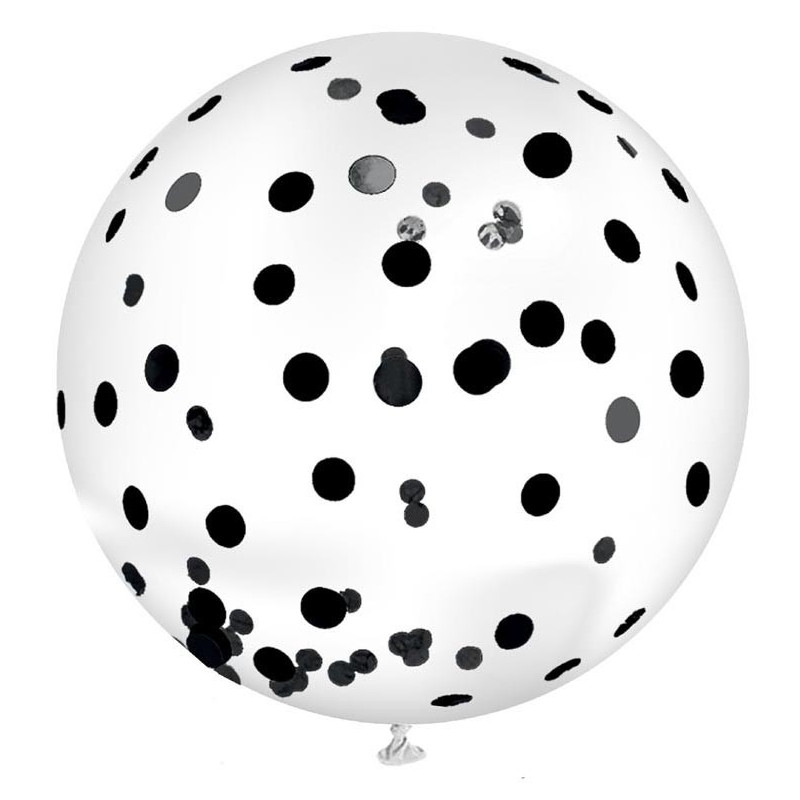 Ballon confettis géant noir