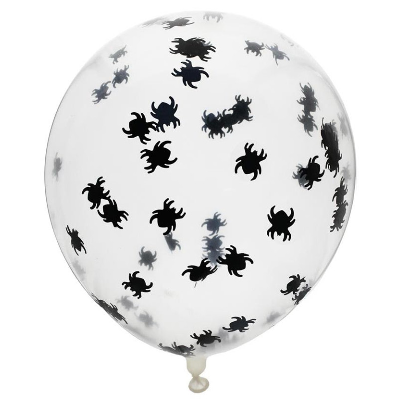 Ballon confettis Halloween araignée