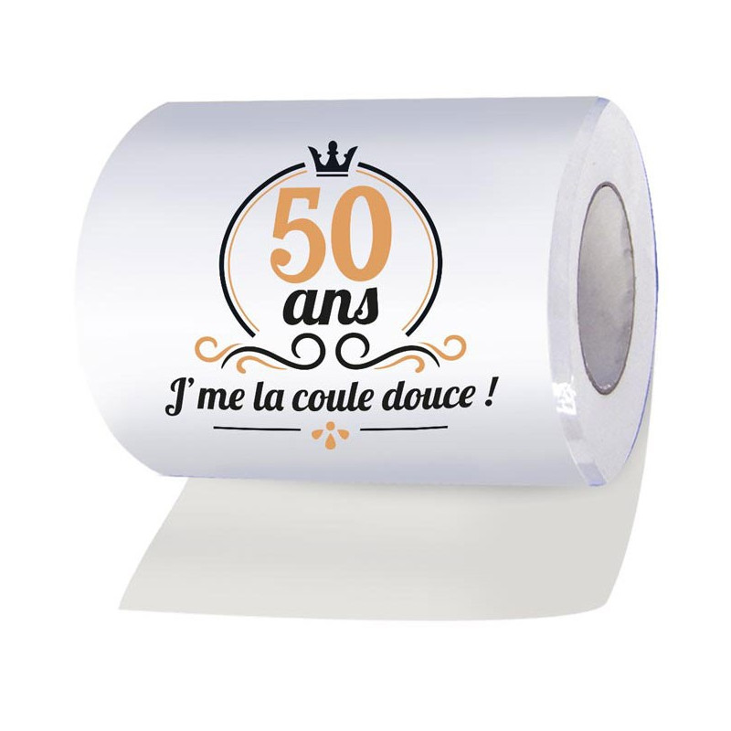 Rouleau papier toilette 50 ans anniversaire Rouleau papier toilette 50 ans anniversaire