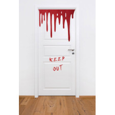Décoration porte Halloween sanglante