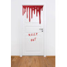 Décoration porte Halloween sanglante