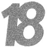Confettis de table 18 ans argent