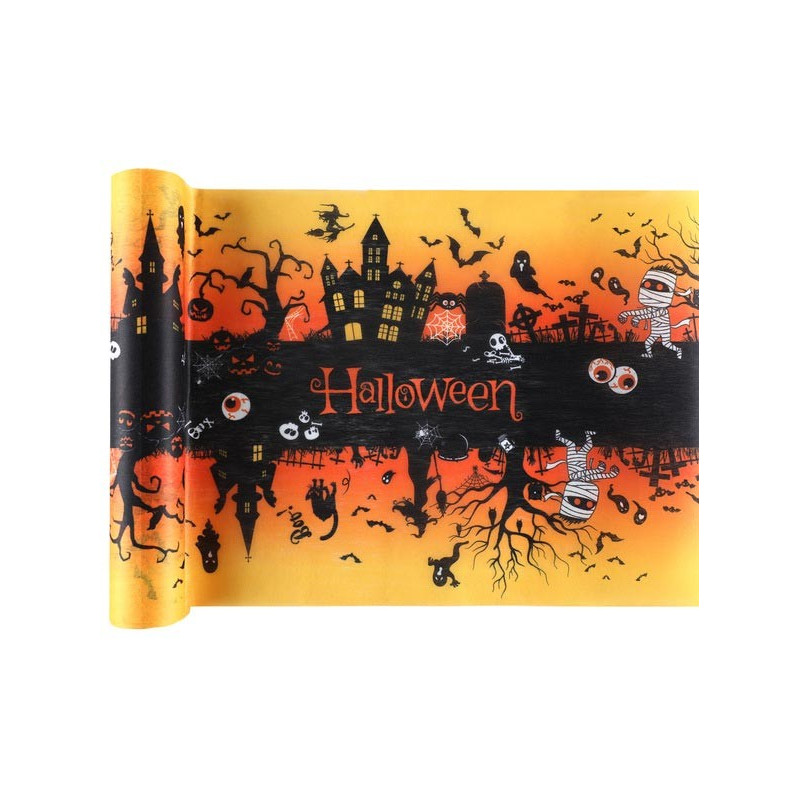 Chemin de table Halloween maison hantée