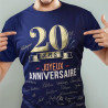 Tee-shirt 20 ans homme à signer