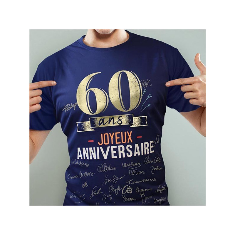 T-shirt Homme anniversaire 60 ans Humour