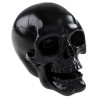 Tête de mort Halloween noire mat à poser