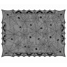 Nappe Halloween en tissu noir avec toiles d'araignées Nappe Halloween en tissu noir avec toiles d'araignées